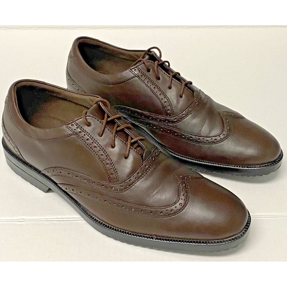 Rockport Adiprene by adidas Mens 13 M Oxford Brown Leather Wingtip Lace Up Shoes